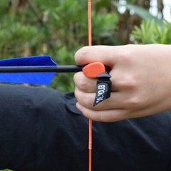 Finger Guard Archery Leather Finger Tab Left Hand Protector Recurve Bow 1X