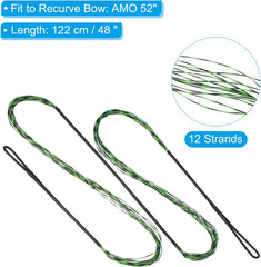 Bow String Replacement with 2 Pcs Brass Nocks 1 Set of Silicone Finger Tab, 1…