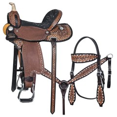 ZI COMFYTACK Western Horse Barrel Racing Trail Pleasure American Leather Saddle