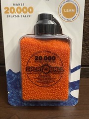 New Sealed SplatRball 20,000 Rounds 7.5mm Orange Ammo Certified Splat-R-Ball