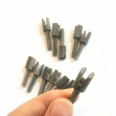 24PCS Archery Plug-in Horn Nock dia4mm Lightweight Traditional Wooden Arrows