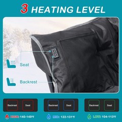 SLSY Oversized Heated Camping Chair Patio Lounge Chairs with 20000mAh Power Bank