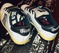 Osiris Mens OGabel White/Black Low LA Skateboarding Shoes Sneakers Gum sole RARE