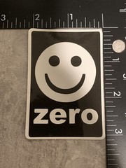 Zero 3” Inch Skateboard Sticker Waterproof Black White Decal