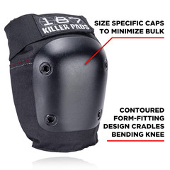 Fly Knee Pads – Grey & White Caps – Large Size for Ultimate Protection