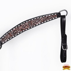 Western Headstall and Breast Collar Set HILASON Tooled Leather Horse Bridle Tack