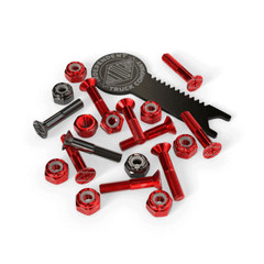 Independent Skateboard Hardware 1″ Phillips Red/Black Mounting Bolts with Tool