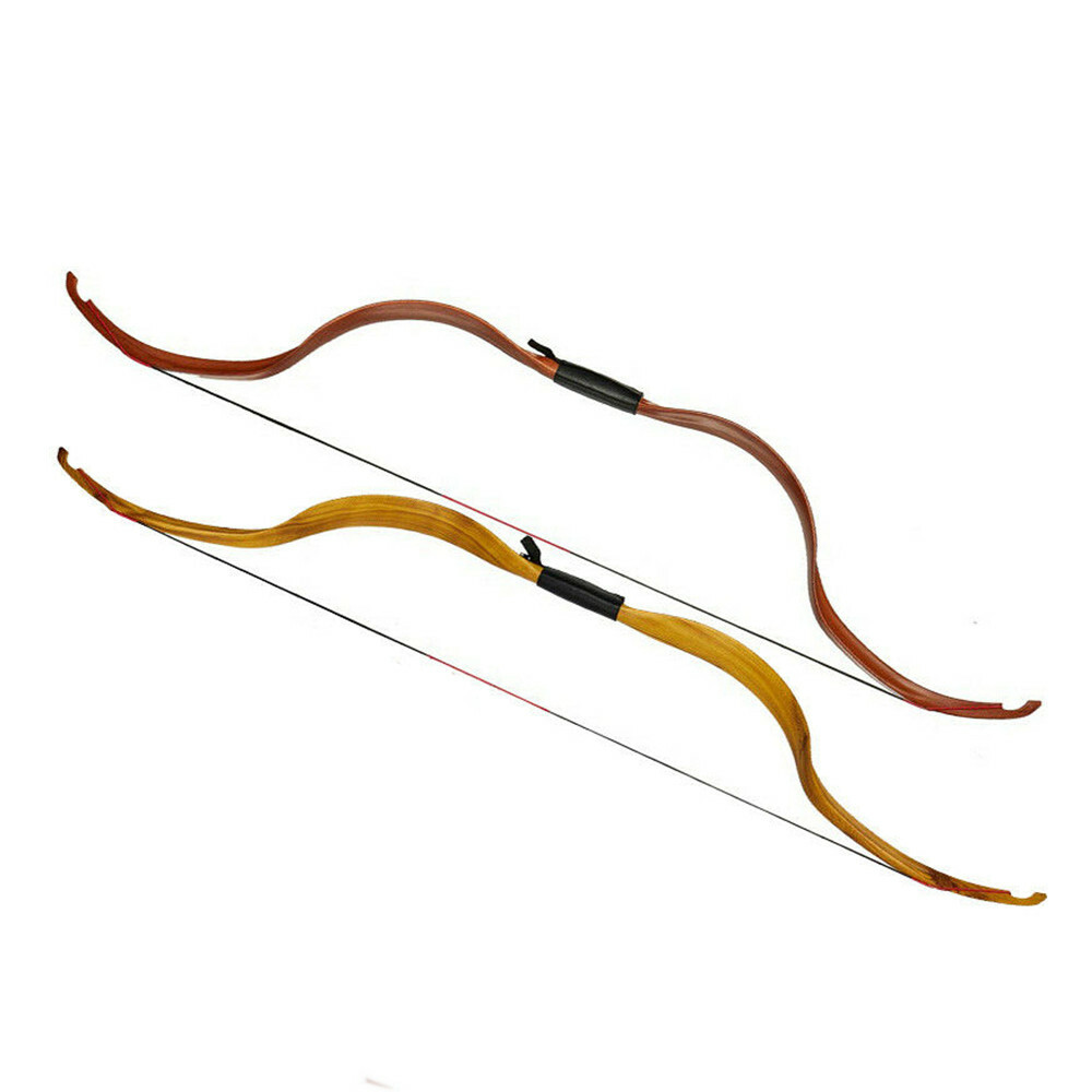 25Lbs Mongolian Detachable Longbow Hunting Recurve Bow 49″ Practice Beginner