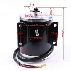 24v 500w MY1020 Brush Electric Motor for Go Kart Scooter ATV E-Bike Mobility