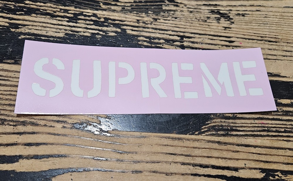 Supreme Hard Logo PINK Sticker SS26 (Clear Sticker)