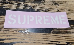 Supreme Hard Logo PINK Sticker SS26 (Clear Sticker)
