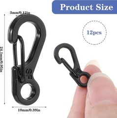 10 Pcs Mini Heavy Carabiner Snap Hook Clip Aluminum Outdoor Camping Key Chain US