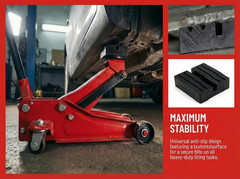 Universal Floor Jack Rubber Pad Set – 6 Pack, 3 Inch Anti-Slip Adapter
