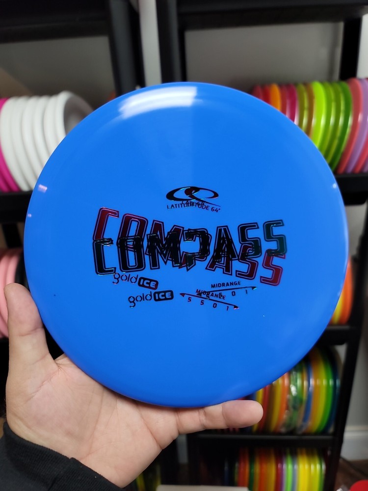 Gold Ice Compass 173g Misprint X-out Midrange Latitude 64 Golf Disc Stamp Varies