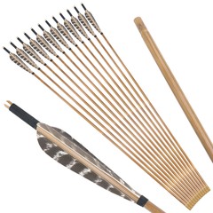 12X Bamboo Arrows Archery Turkey Feather OD8mm Handmade Traditional Bow Hunting