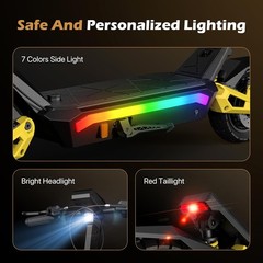 Electric Scooter for Adult 30MPH 48V 30AH 1200W Off-road E-Scooter 62 Mile&25MPH