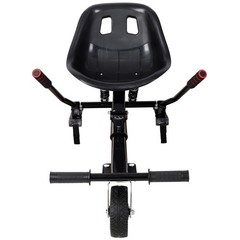 Hoverboard Go-Kart Seat Attachment, Adjustable Frame, Dual Shock Absorber, Black