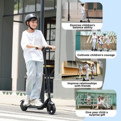 Kids Electric Scooter for 6-12 6/10MPH 2 Speeds 150W Motor Dual Brake E-Scooter