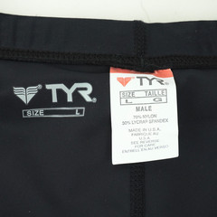 TYR 8in Cycling Shorts Muli-Sport Mens Size Large Black Quik Pad Triathlon USA