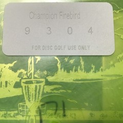 Innova 2018 Champion Firebird 171g Flat, FAF, Pearly, 2018 USDGC Hole 17 stamp