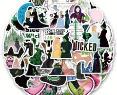 25 Piece Mix Lot 2” Wicked Oz Witch Elphaba Stickers, Random Mix, Vinyl, Decals