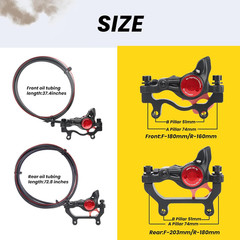 Zoom H875E Ebike Hydraulic Disc Brake Set with 2-PIN Sensor & Rotors