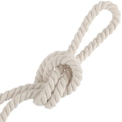 Cotton Rope 1/2 Inch x 164 Feet Milky Twisted 3-Strand – Great for Crafts, Tug
