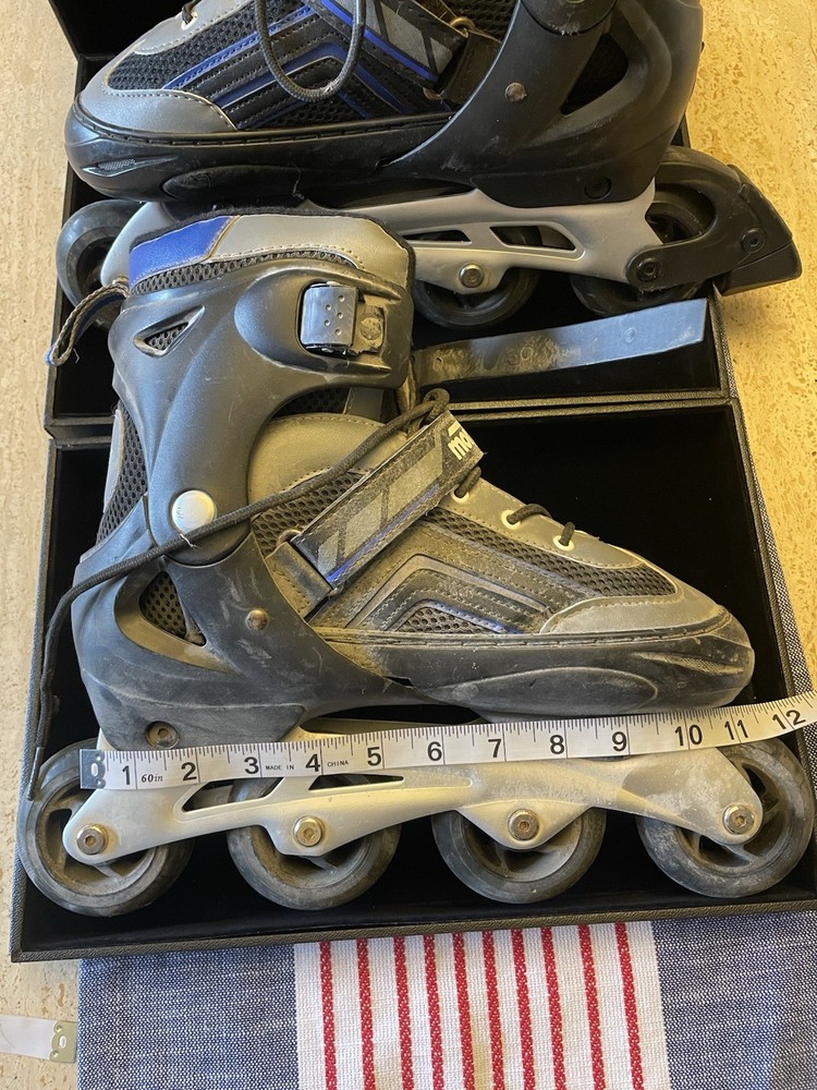Men’s Roller Blades Mongoose Ledge 2.1, Black/Blue, Sizes 10-11
