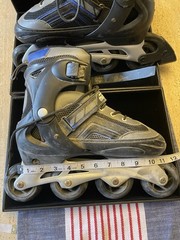 Men’s Roller Blades Mongoose Ledge 2.1, Black/Blue, Sizes 10-11