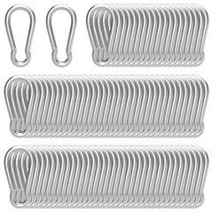 200PCS Galvanized Steel Carabiner Clips