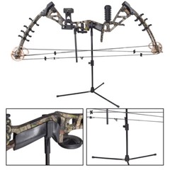 1x Black Bow Stand Suitable for Recurve Bow Holder Archery Equiment Outdoor