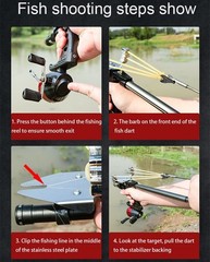 Catapult Fishing Darts Reel Set Fishing Slingshot Kit Outdoor Archery Hunting