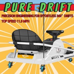 KerryYoo K71 24V Drift Kart, Crazy Kart with 300W Brushless Motor, 12 mph