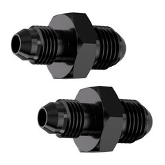 AN4 Male Thread to AN3 Flare Straight Fitting, Aluminum Alloy Black, AN4 to AN3