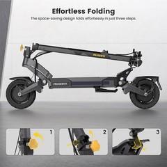 Ausom DT2 Pro Foldable Electric Scooter,2*1100W Motor,71mile Max Range E-Scooter