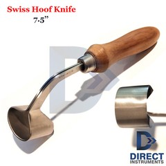 Swiss Hoof Knife Oval-Shaped Loop Farrier Horse Trimming Veterinary Sharp Blade