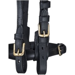 Leather Harness Bridle – Black Leather with Brass Hardware & Accents – 3 sizes