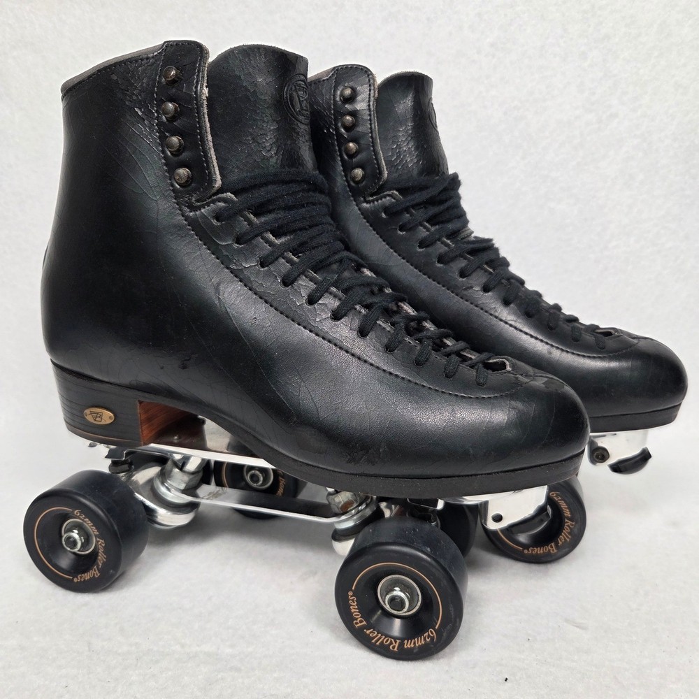 Vtg 70’s Riedell 355 Grand Prix Roller Skates 10 Snyder Plates Roller Bones