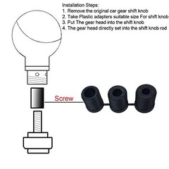 5″ Shift Knob, Aluminum Alloy Weighted Shifter Knobs Metal Gear Lever Red