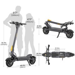Ausom F1 Max Adult Electric Scooter,2*1400W Motor,100km Max Range,10 inch Tires