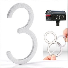 Silver Self-Adhesive Mailbox Numbers and Letters for 3 Inch Mailbox