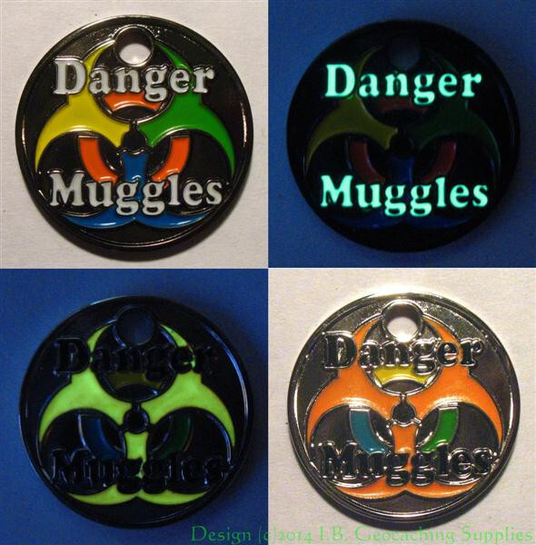 Danger Muggles PathTag Pair with Glow Enamel (2pcs lot)