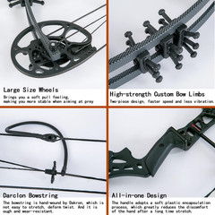 Youth Compound Bow Set 15-45 Lbs for Teens and Beginner, Package with Archery Hu