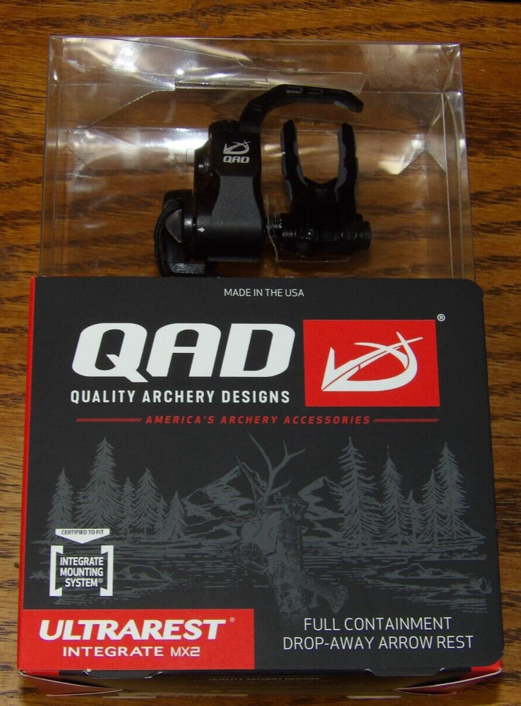 NEW QAD Ultrarest Integrate MX2 QAD- Black – Bow Rest- LEFT Handed- Integrated