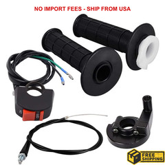7/8″ 22mm Twist Throttle Accelerator Handle Grips and Cable 51″ Set With ON/OFF