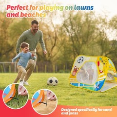 Giant 3-in-1 Bean Bag Toss Game for , Toys Soccer Goal Board, Dartboard with …