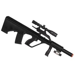 UKARMS P2300 AUG Spring Power Airsoft Rifle w/ Laser and Scope – Black