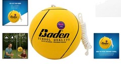 8-Inch Soft-Touch Tetherball Set for Youth – Includes Nylon Rope, Bright Yellow