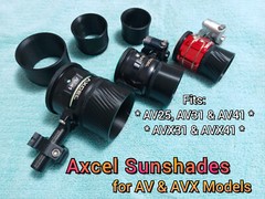 * Axcel Scope Sunshades * Hooded Lens Retainer – AV & AVX Models – AV31 AVX41