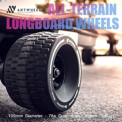 All-Terrain Longboard 100mm 78A Wheels high Rebound Urethane Wheels